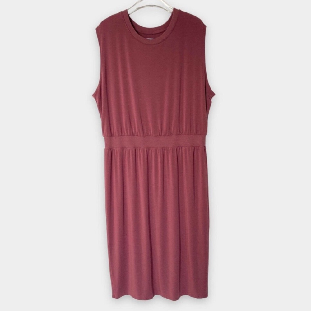 Athleta Santorini Cinch Dress XL in Tawny Rose Pink